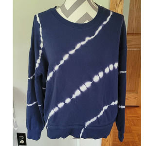 Athleta Tie Dye Navy Sundown Sweatshirt Women's Small